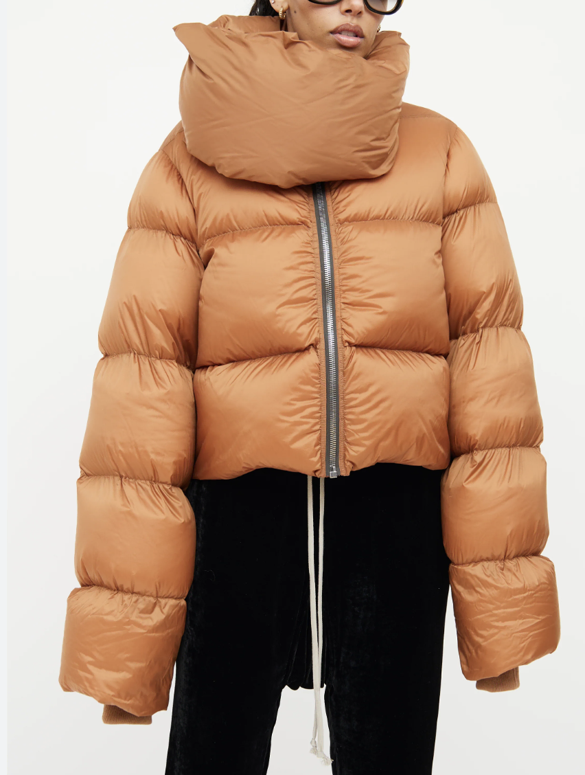 Rick Owens Funnel Neck Padded Jacket 42