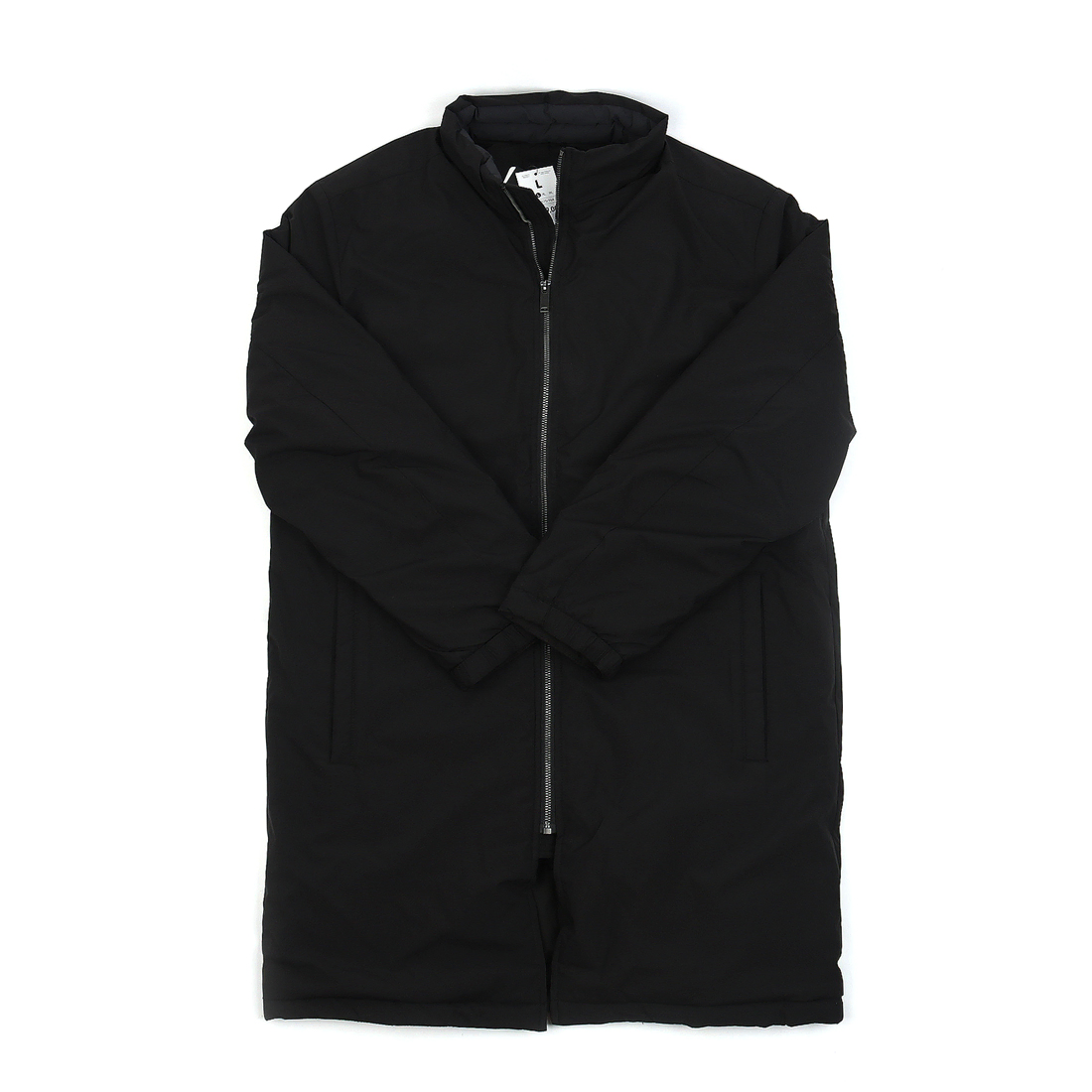 L/Spao black zip-up men's down coat / B028P -003