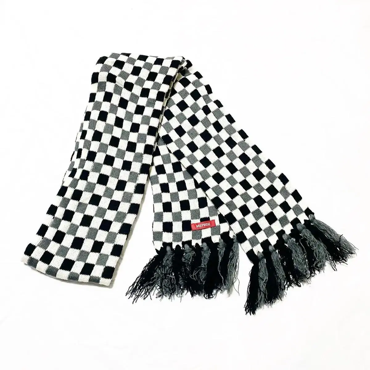 Checkboard Knit Muffler