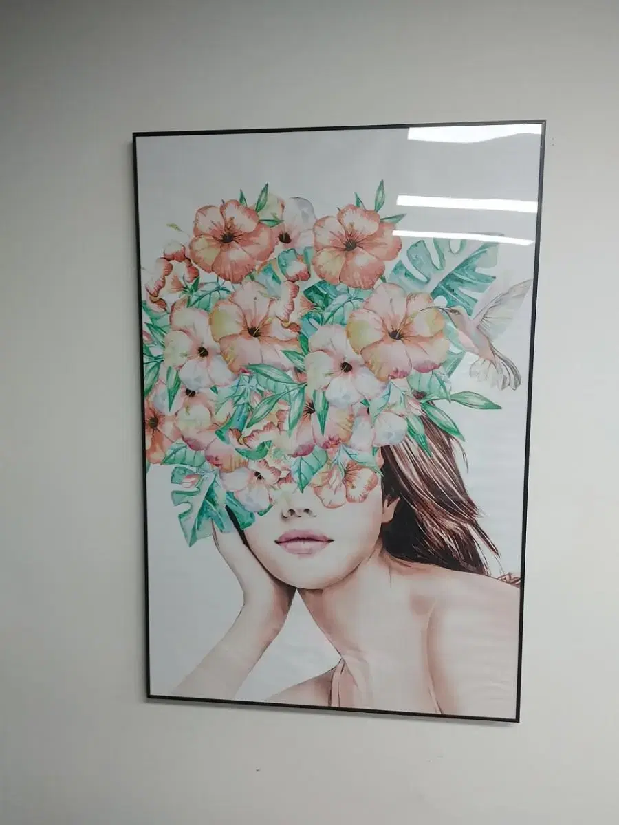 플라워 꽃 여인 대형 팝아트 그림 액자 인테리어액자 인테리어소품