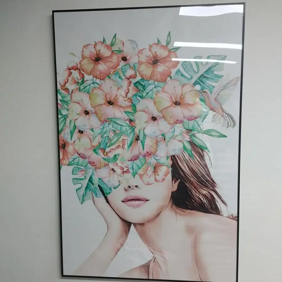 플라워 꽃 여인 대형 팝아트 그림 액자 인테리어액자 인테리어소품