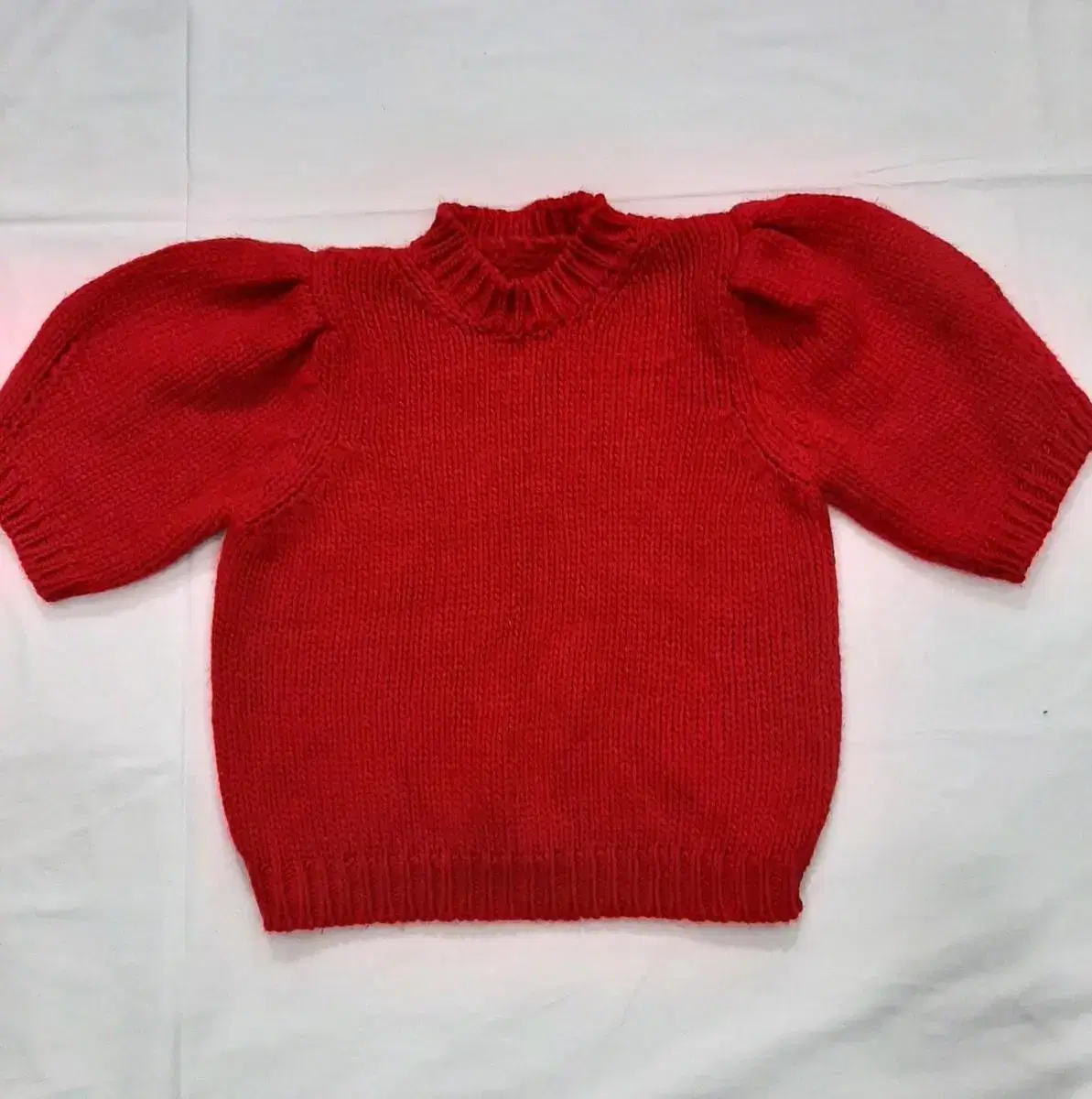 ChristmasLook ShirringShort Sleeve Knit