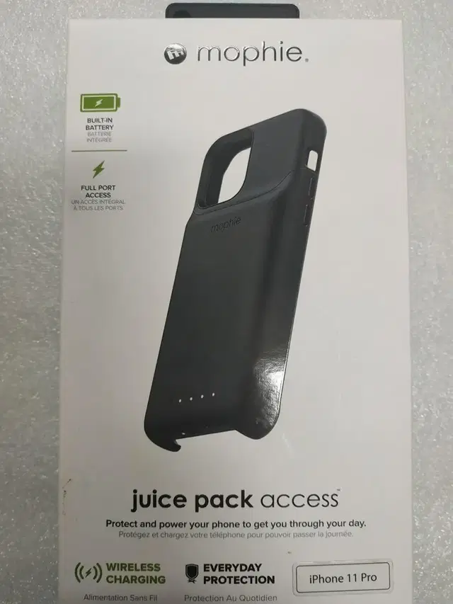 아이폰11프로 용 정품 Mophie juice 팩 무선충전 배터리 케이스