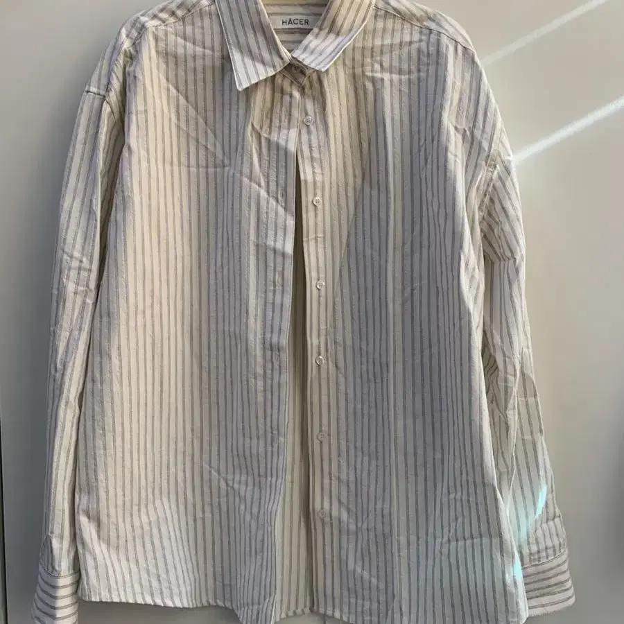 [Hacer]Stripe shirt ivory