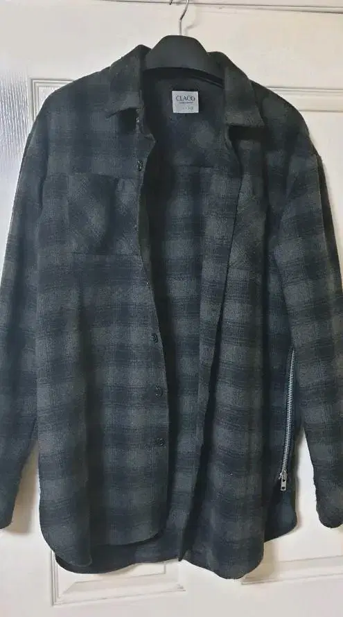 Claco flannel check shirt for sale, gray sizeFREE