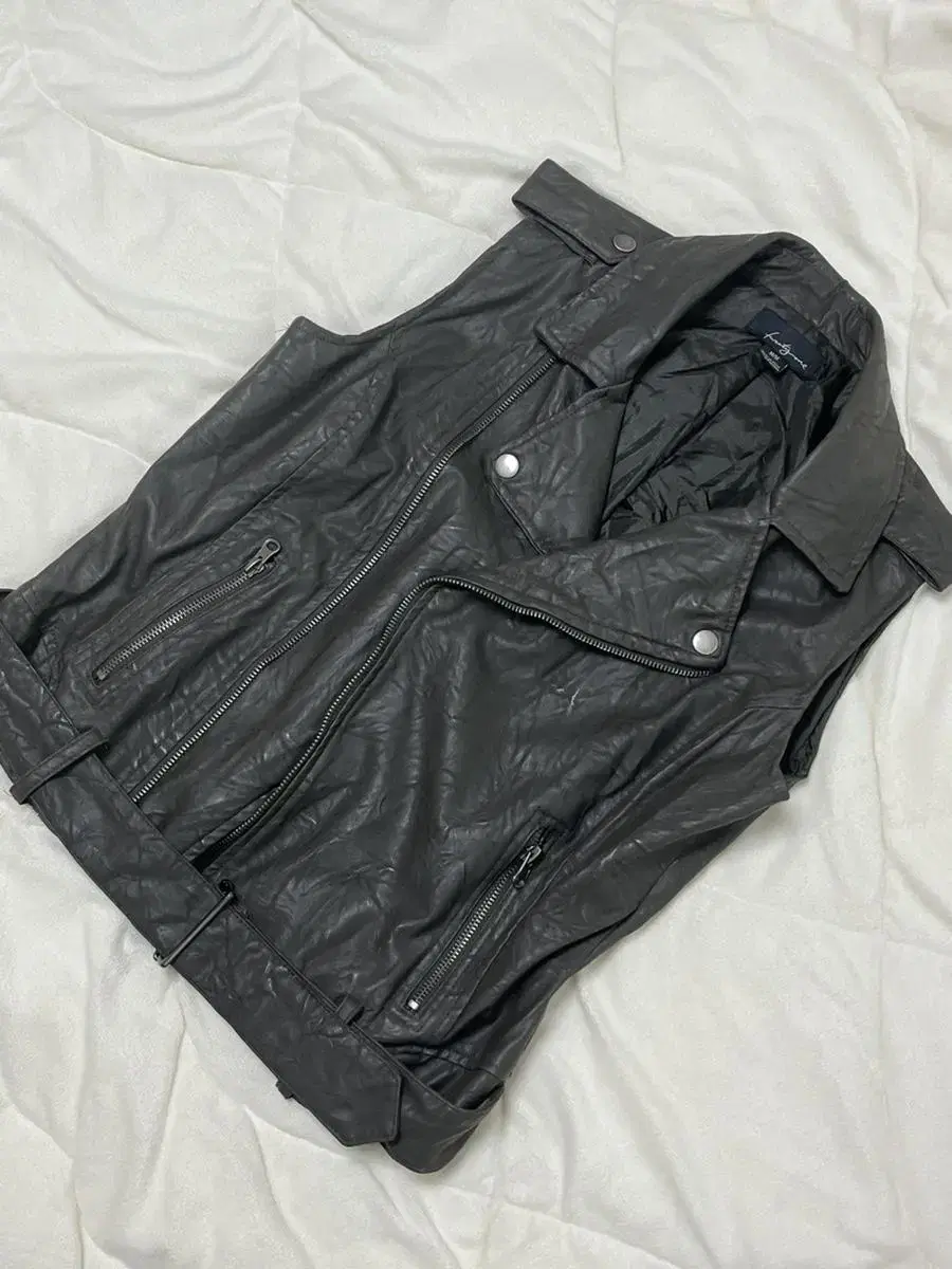 Y2K Vintage Leather Jacket Vest Jo