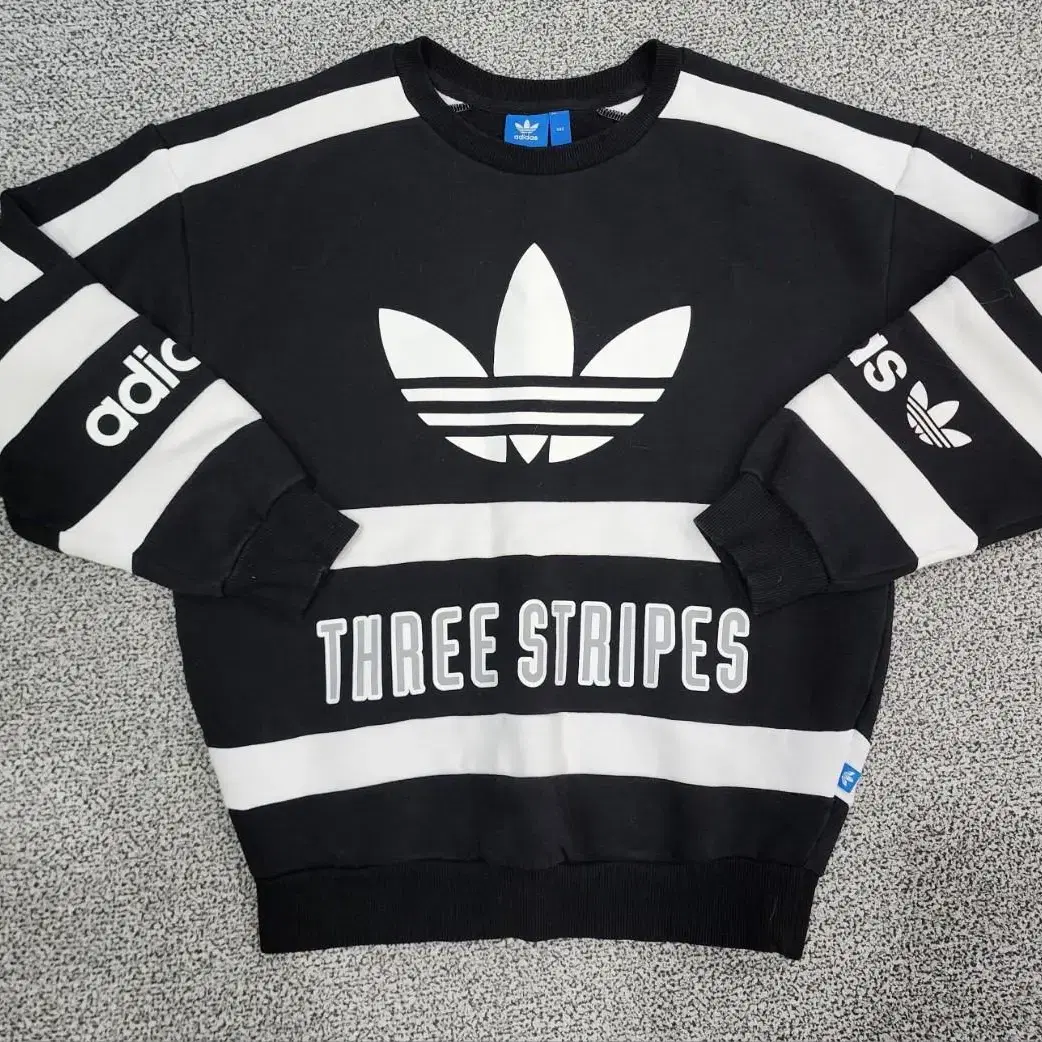 아디다스 파이어버드 빅로고 three stripes 블랙