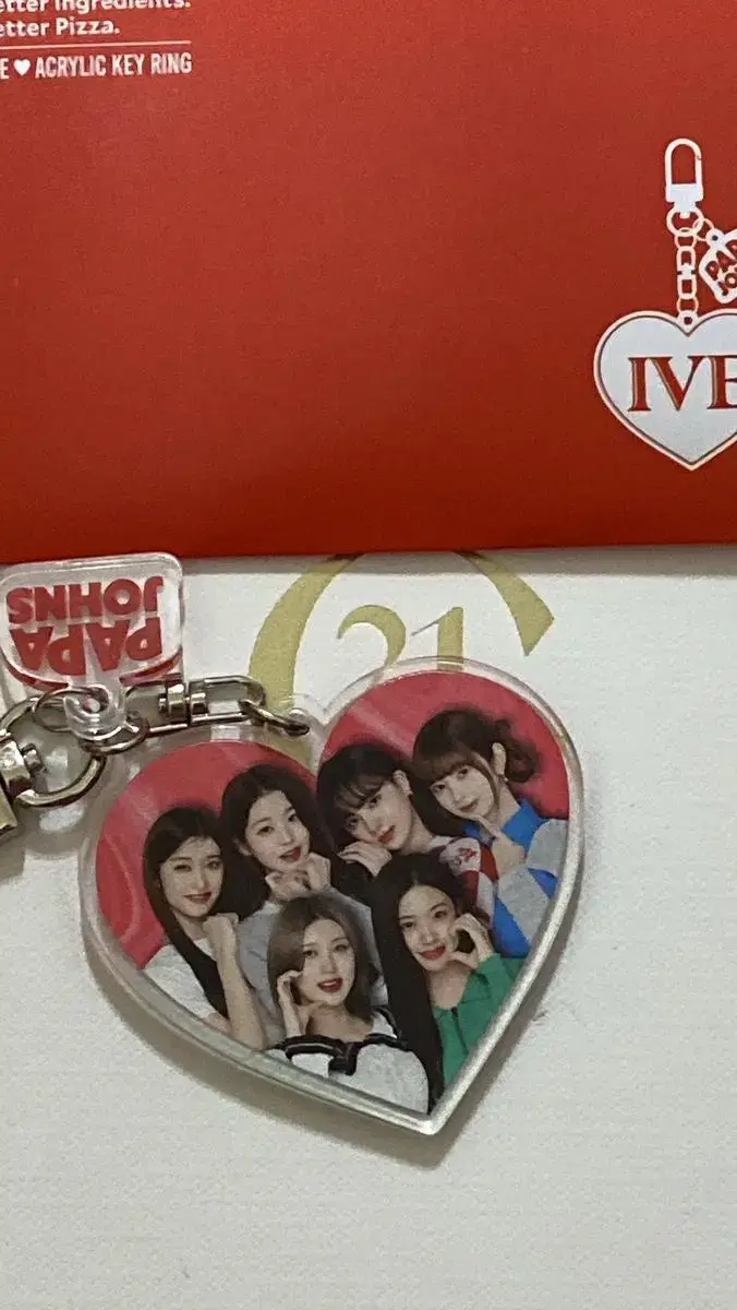 Papa John's ive keyring sells