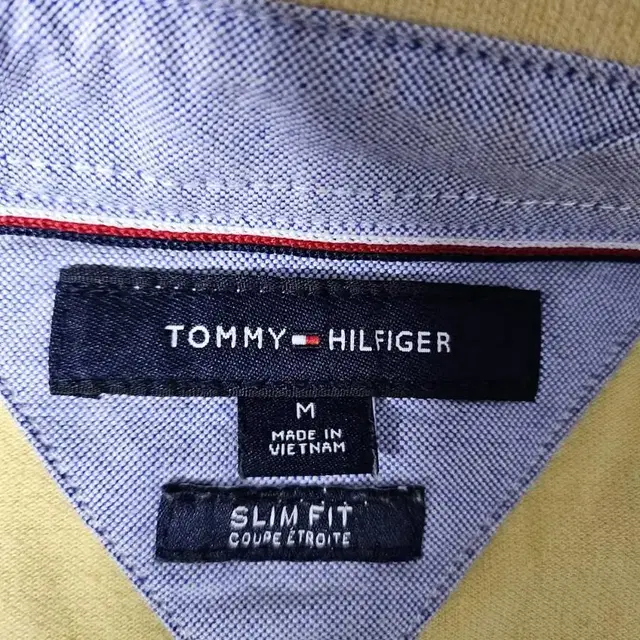 타미힐피거 Tommy Hilfiger 옐로우 슬림핏 카라 티셔츠 M