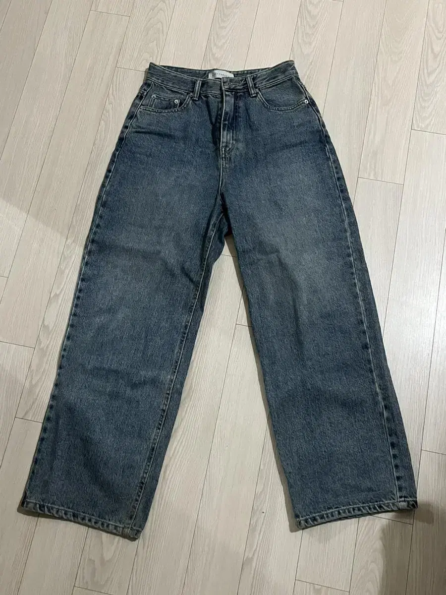 Vintage Washed Wide Denim Pants M