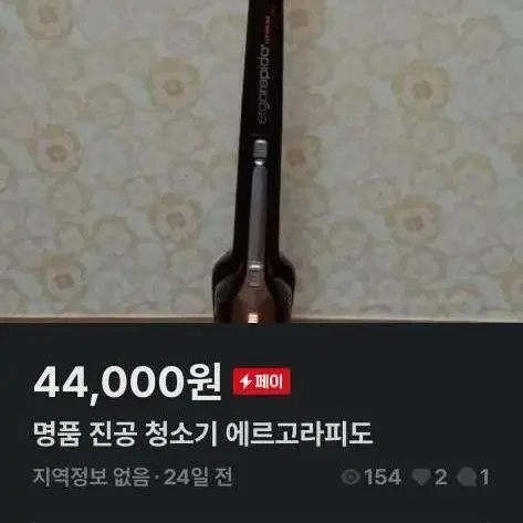 이태리제 최고급 명품 에르고라피도 청소기