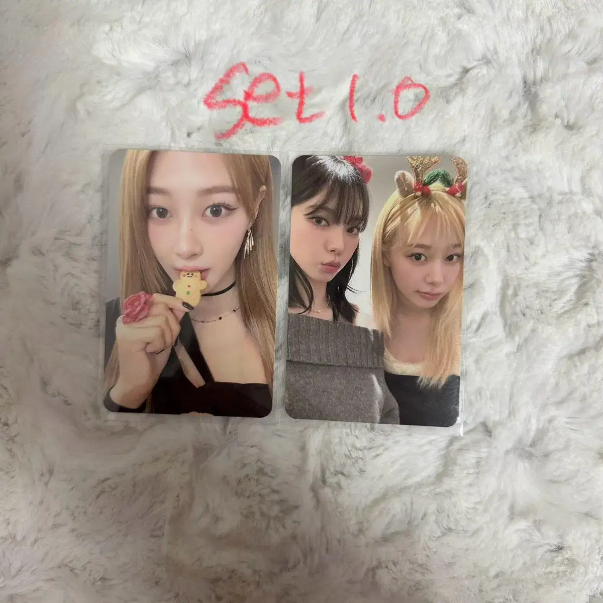 SM Pink Christmas photocard wts (red velvet aespa)