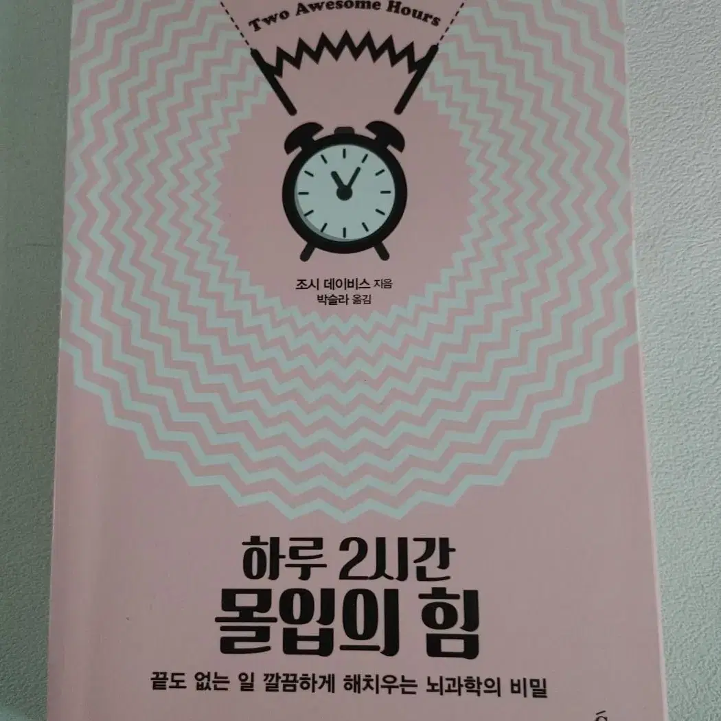 자기계발 시간관리 하루 2시간 몰입의 힘 도서 책