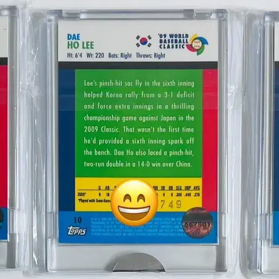 이진영,이대호,김태균 209 WBC etopps /699, /749