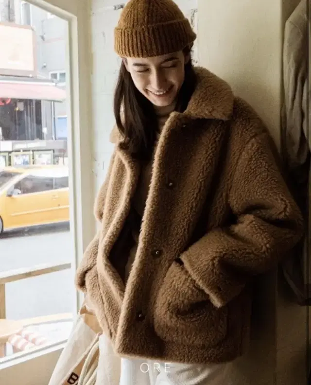 ore camel fur coat 오어 카멜 퍼 코트