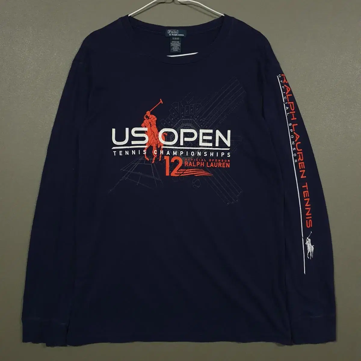 Polo Ralph Lauren Big Logo 2012 US OPEN Tennis Long Sleeve T-Shirt Rare