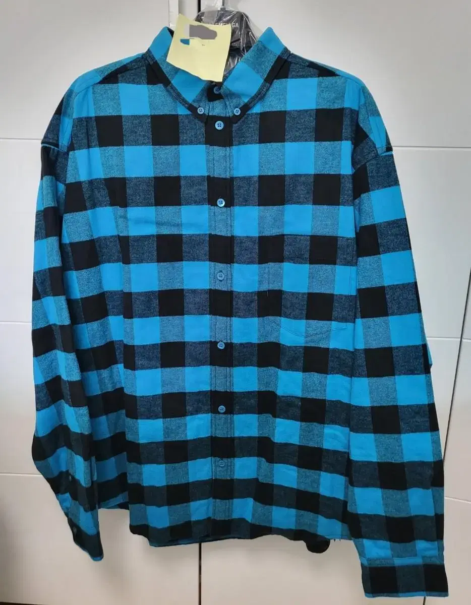 [48] Balenciaga Padded Quilted Check Shirt bloo New