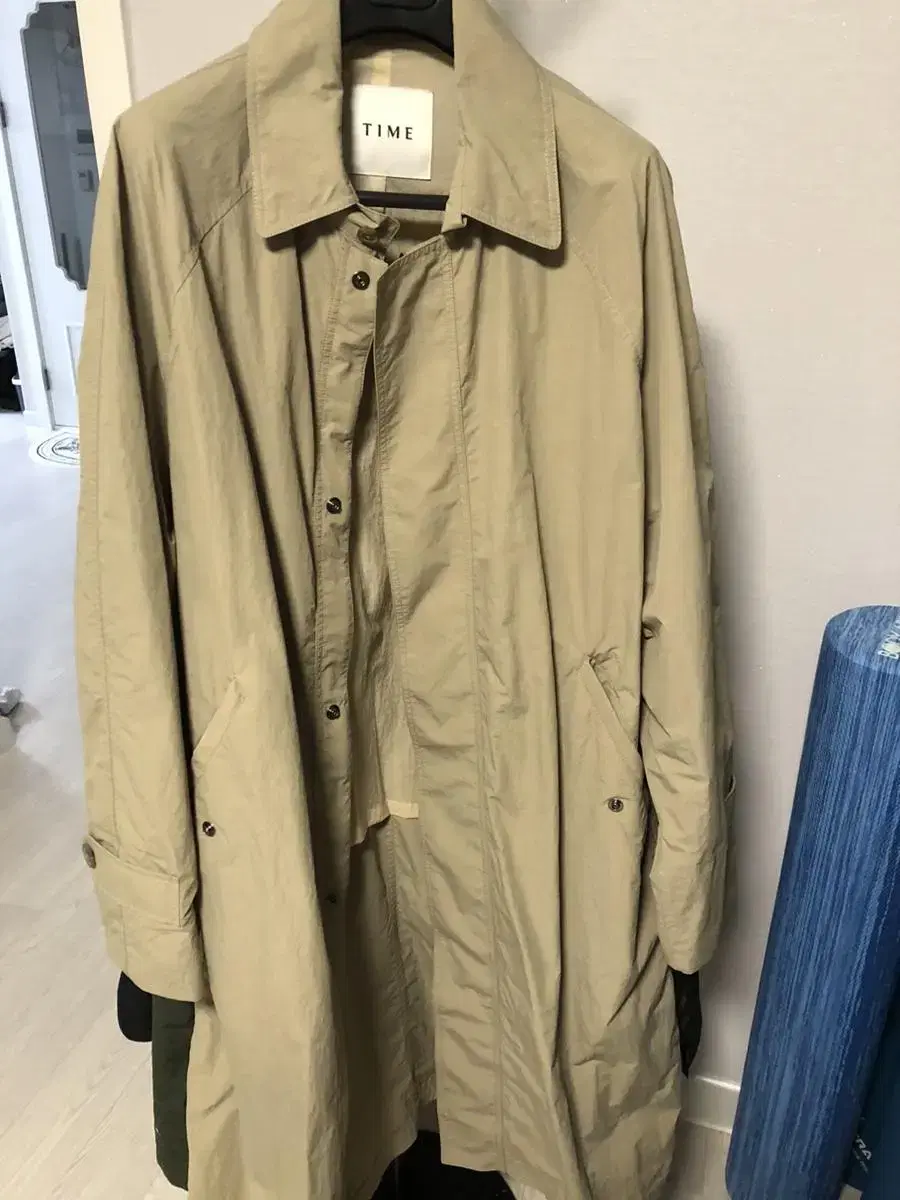 Time Homme Hidden Mac Trench Coat XL