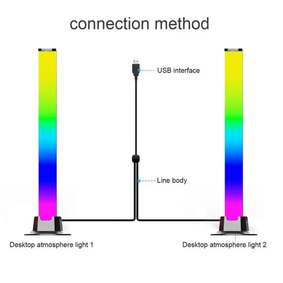 리듬에 따라 바뀌는 RGB 라이트바 (미개봉)