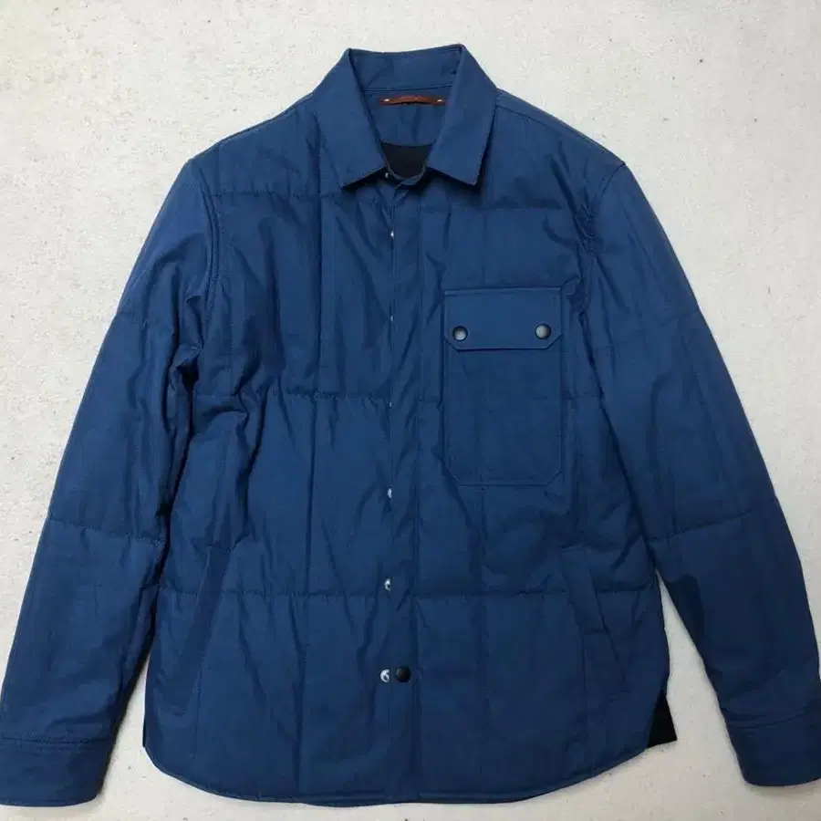 세컨무브 QUILTTED CPO SHIRTS JACKET BLUE 라지