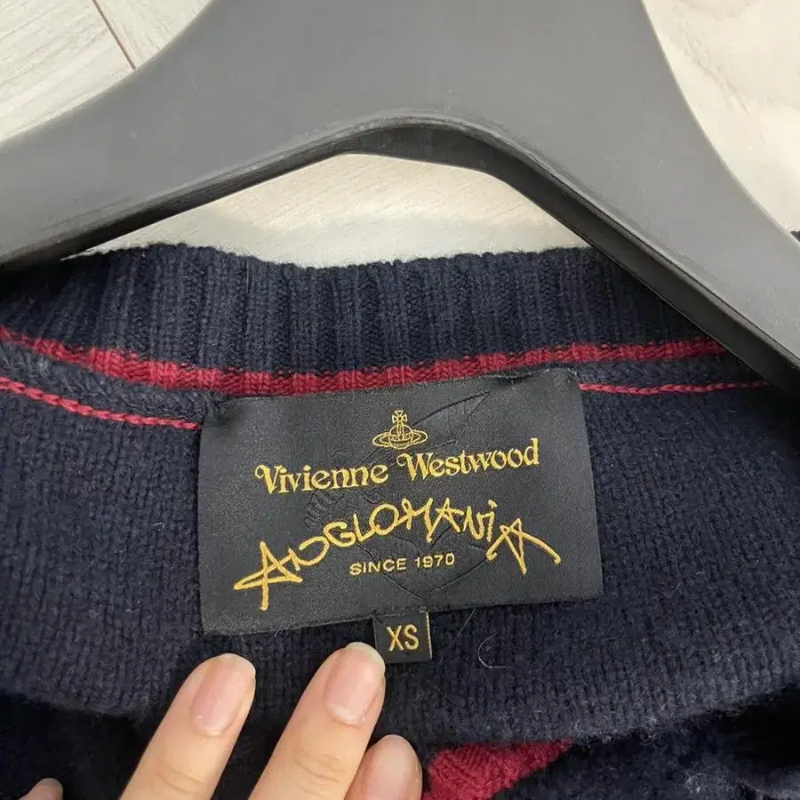 비비안웨스트우드 Vivien Westwood 스쿨룩 네이비 가디건 XS