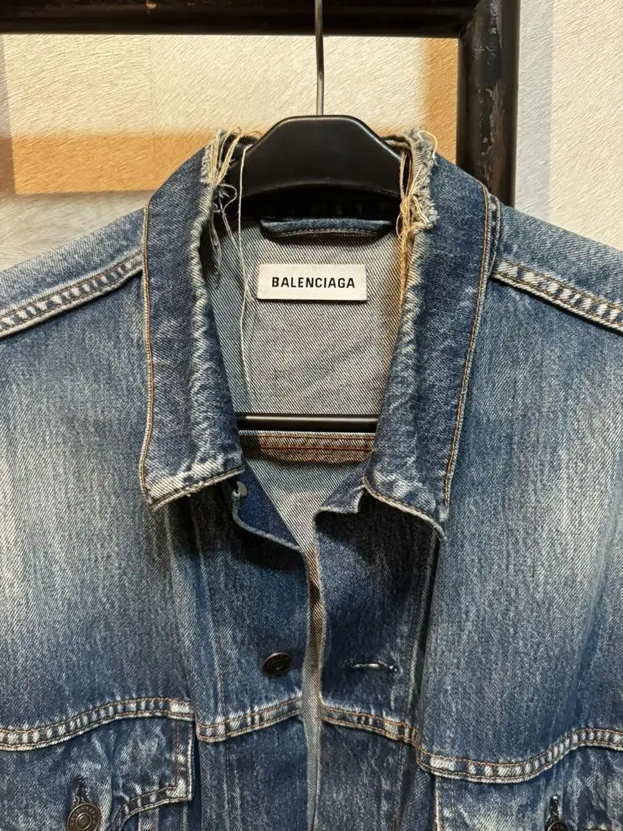 Balenciaga 18AW Jeans JacketBackLogo. Oversized fit 40