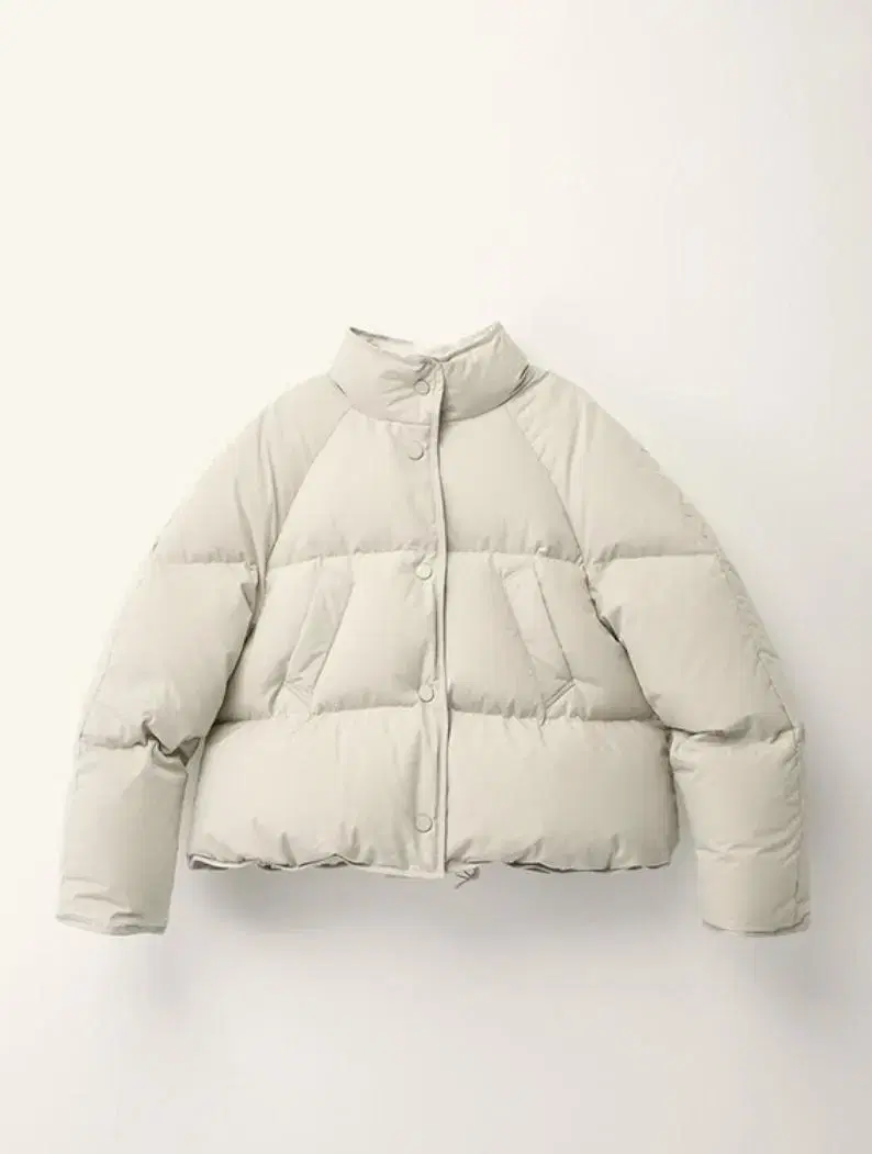 낫띵리튼 패딩 Cropped string puffer jacket (Wh