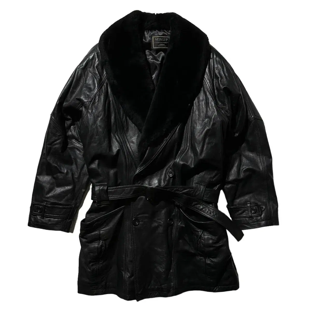 [XL] Mon Lup Lambskin Sheepskin Robe Double Coat