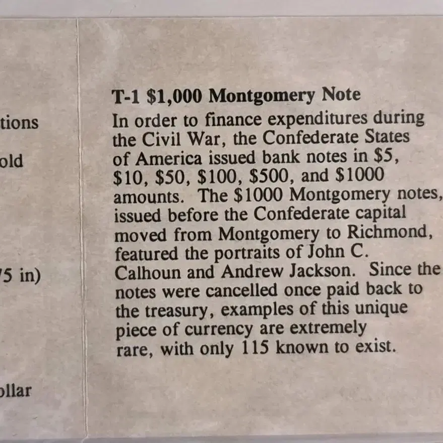 S0620 CSA Big Six Type Banknotes(T-1천달러)