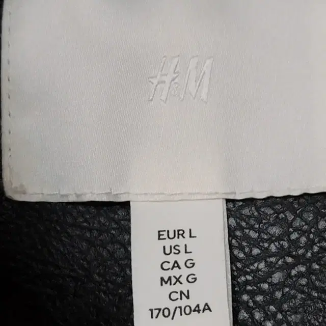 H&M/1회착용/양털페이크레더점퍼/US-L/여성양털자켓88/빈티지구제