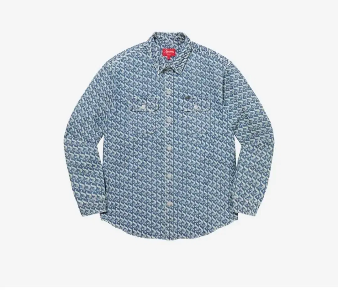 L) Supreme Monogram S Logo Denim Shirt