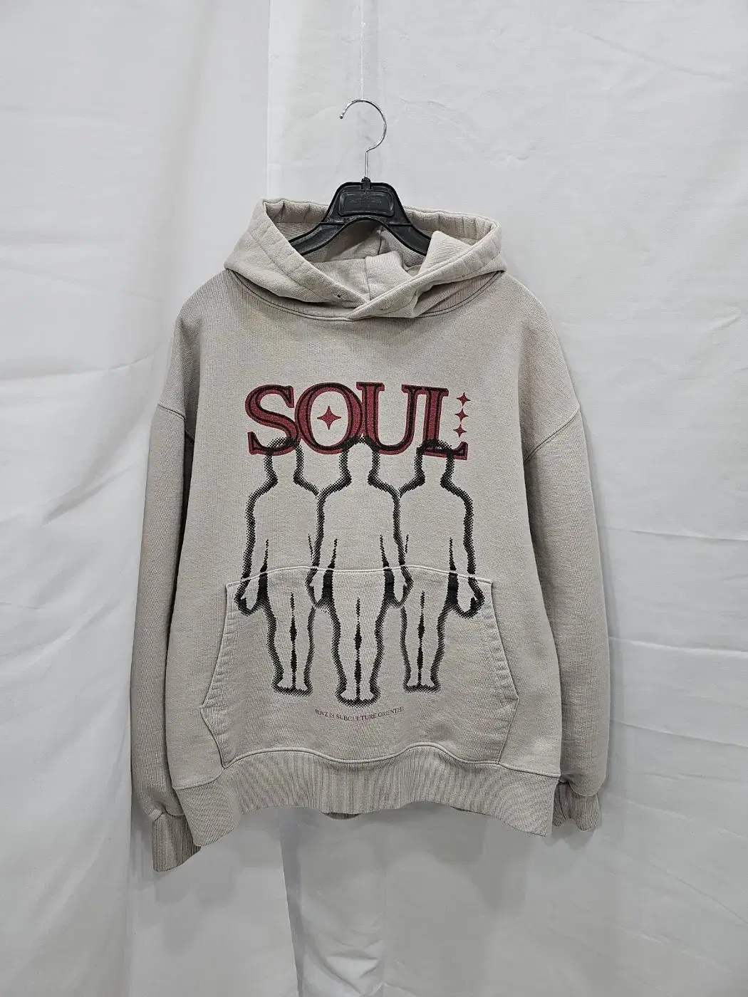 RDVZ Printed Brushed Hoodie Hoodie Beige L MT008