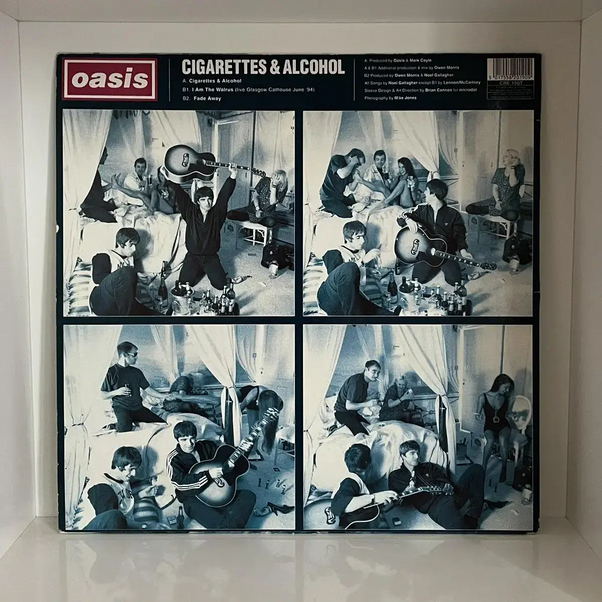 오아시스 Cigaretts & Alcohol UK발매 싱글 초판 LP