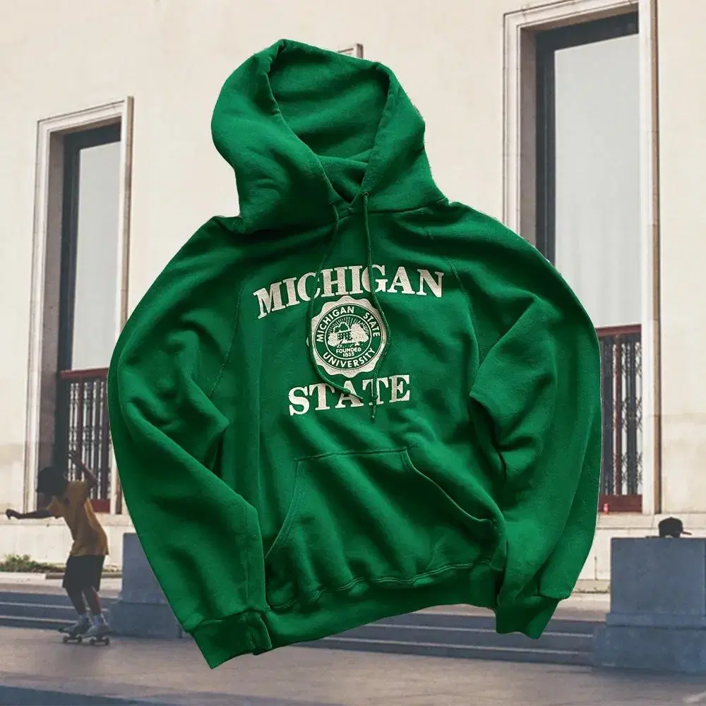 80s 빈티지 BW MICHIGAN STATE 후드티