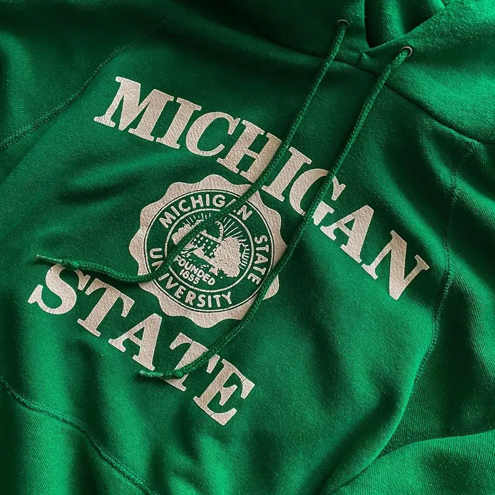 80s 빈티지 BW MICHIGAN STATE 후드티