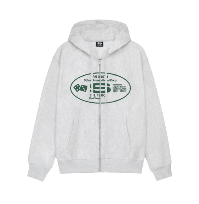 STUSSY 스투시 오벌 로고 후드집업