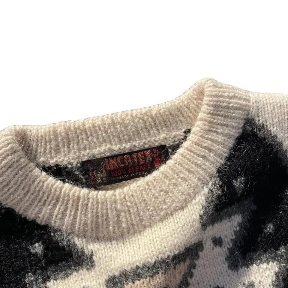 vintage azten pattern alpaca knit