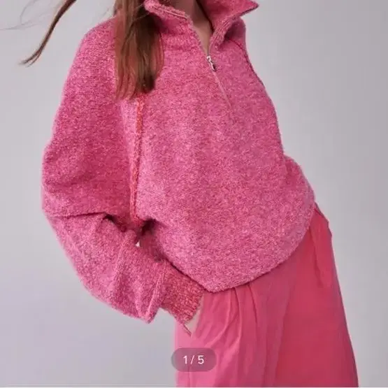 더센토르 반집업니트 BECCA JIPUP PULLOVER_PINK