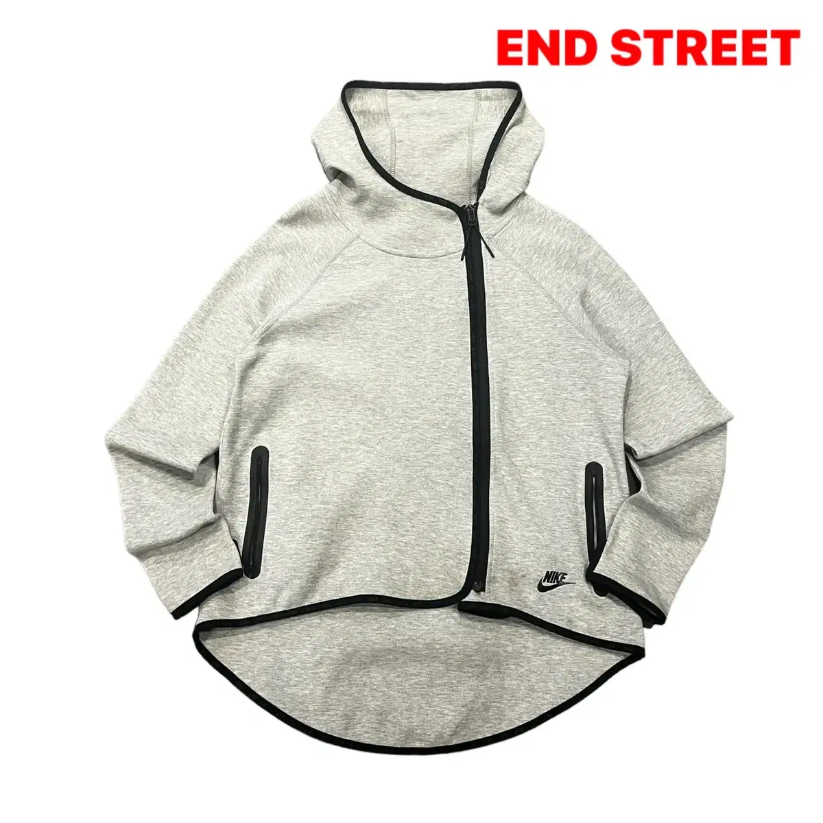 (END) Nike Small Logo Techpack Crop Sweat Hoodie Jacket M