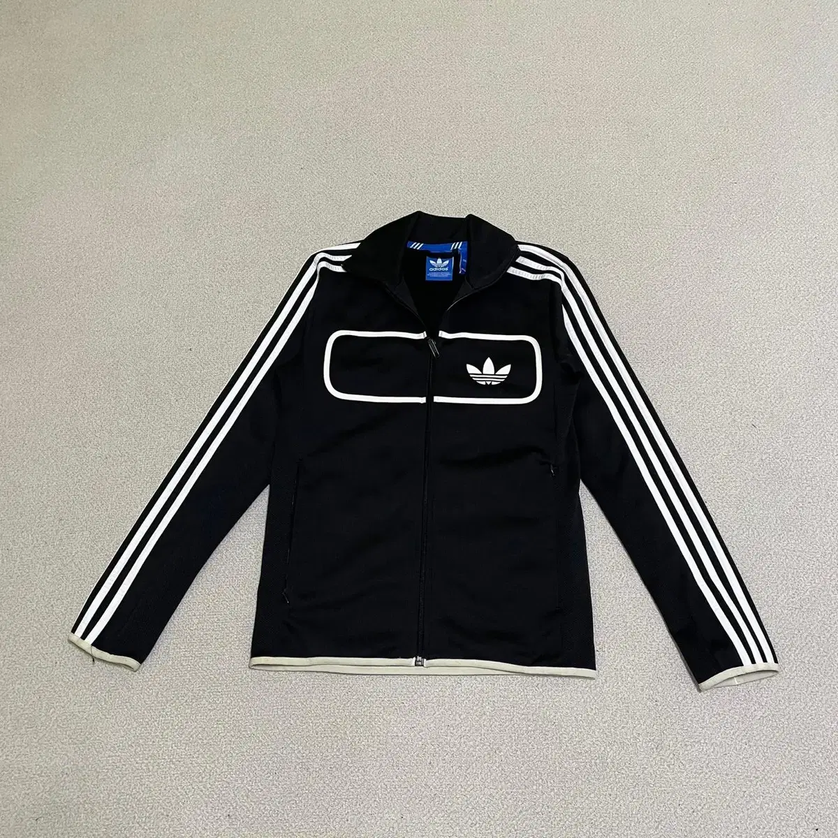 S Adidas Sweatshirt Zip-up Jacket Brushed N.1453