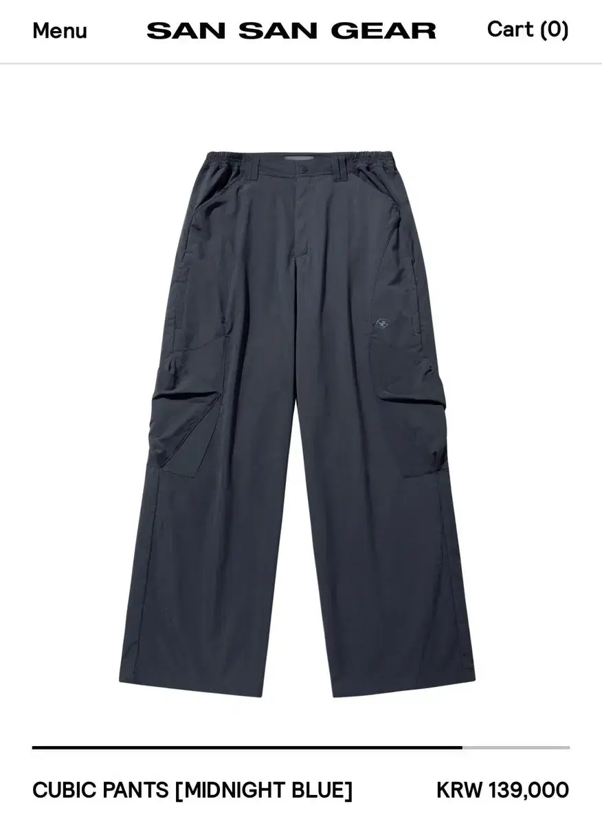 San San Gear Cubic Pants Size 1 Midnight Blue