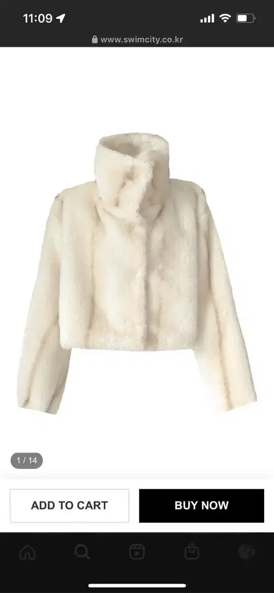 스윔시티 퍼자켓 regina fur crumble ivory