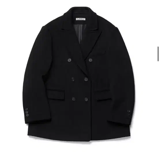 Current DADDY DOUBLE HALF COAT [BLACK]