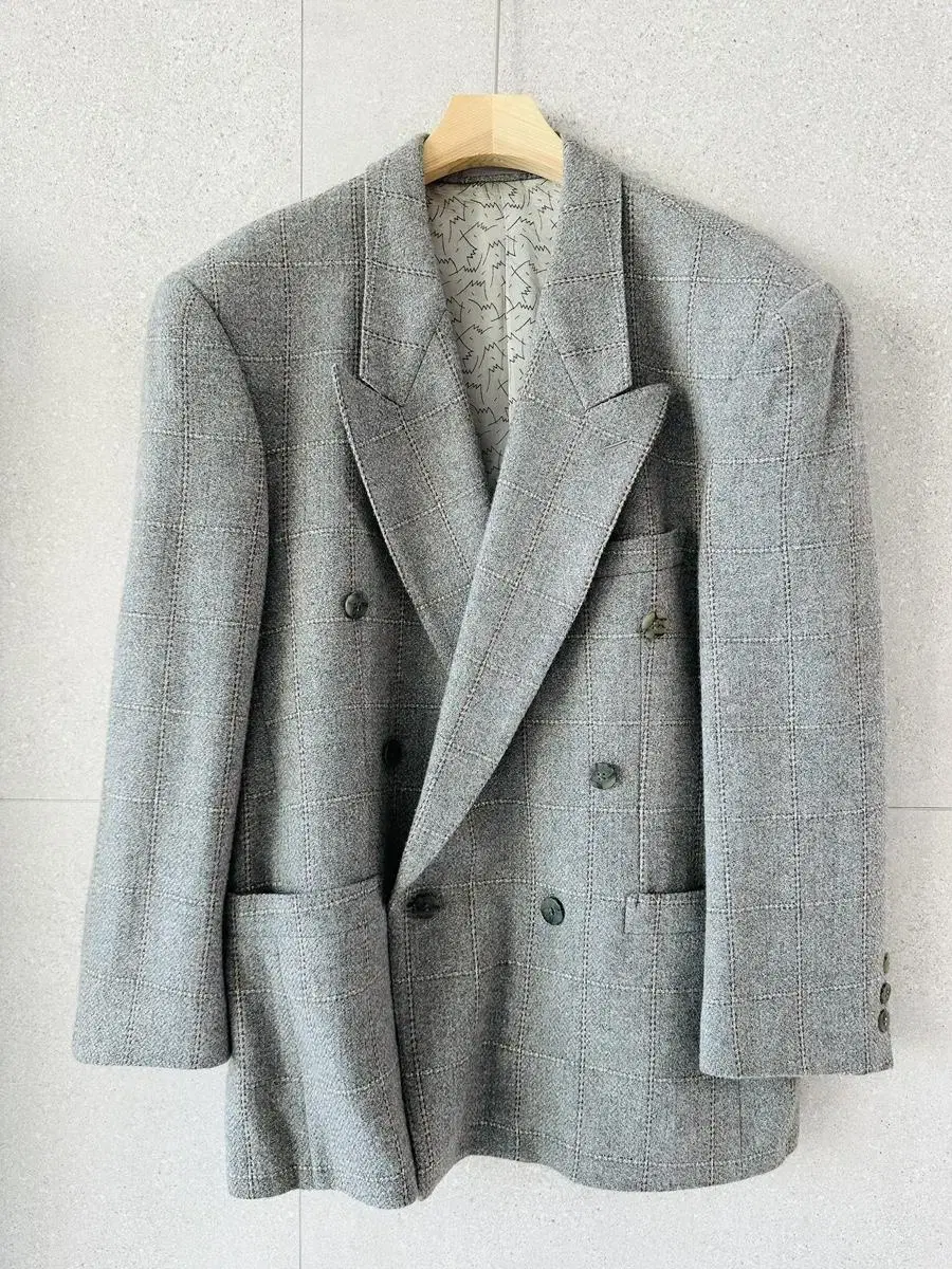 Made in italy 100% wool gray overfit jacket