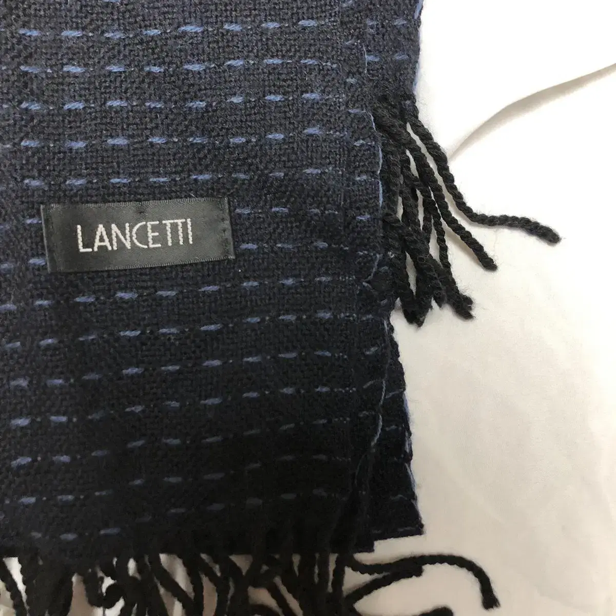 Vintage LANCETTI navy muffler