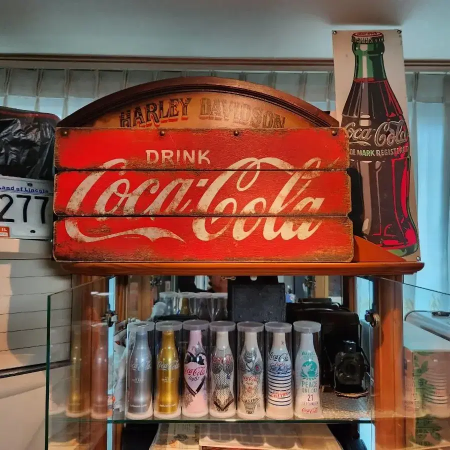 빈티지/앤틱 코카콜라 우드 광고사인 Coca Cola 오리지널 콜렉션