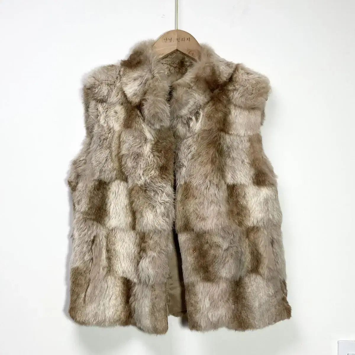 토끼털 조끼 Size M(90) Rabbit Fur Best