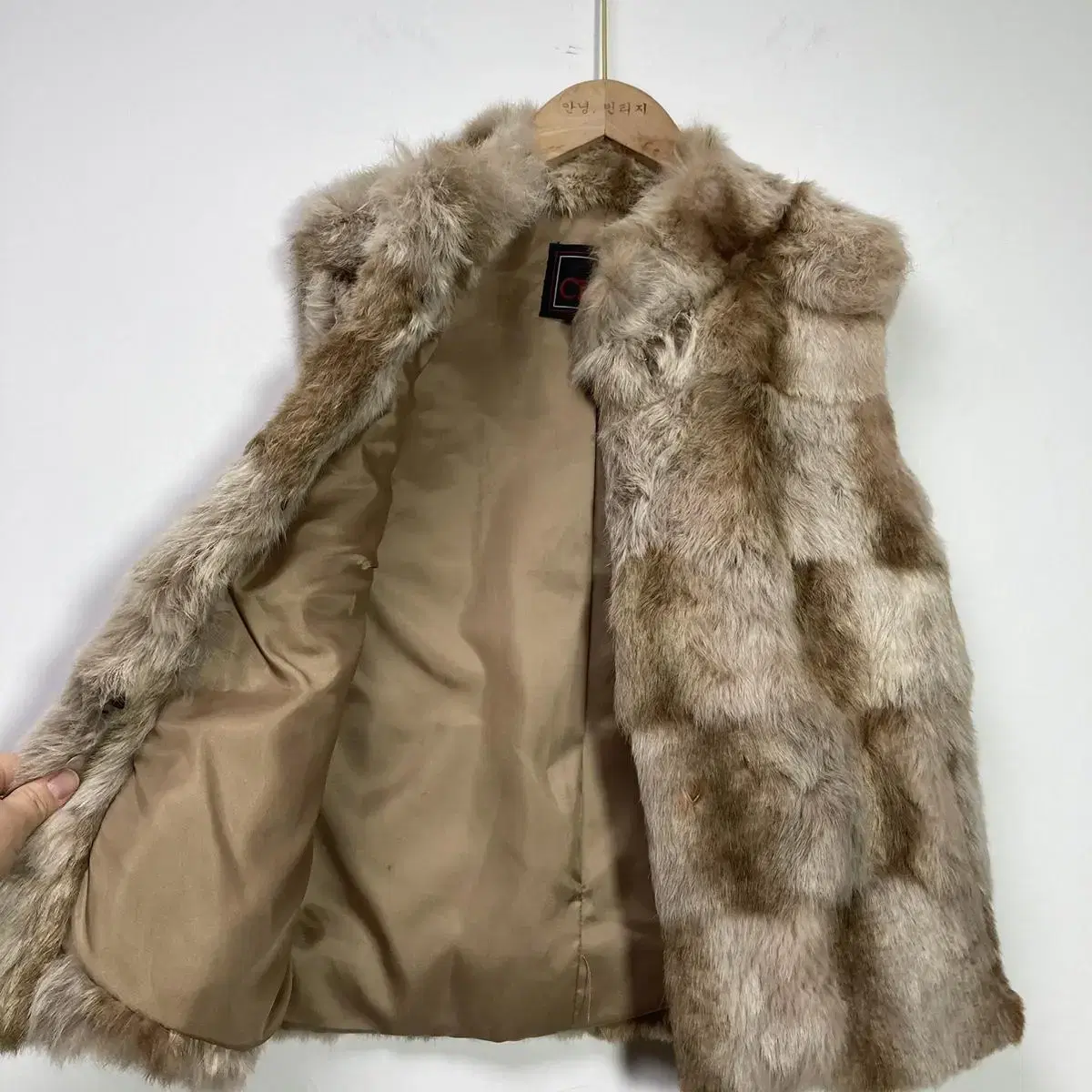 토끼털 조끼 Size M(90) Rabbit Fur Best