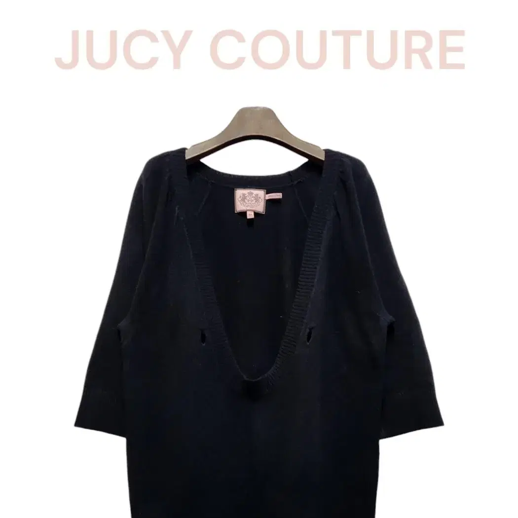 [M] JUCYCOUTURE 쥬시꾸뛰르 캐시미어블랜드 브이넥 니트