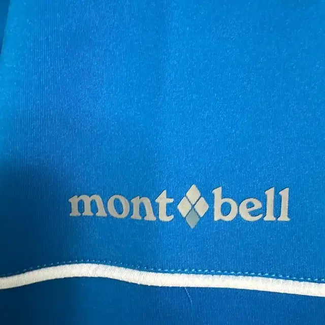 Montbell 몽벨 아웃도어 플리스 후드 집업 자켓 블루